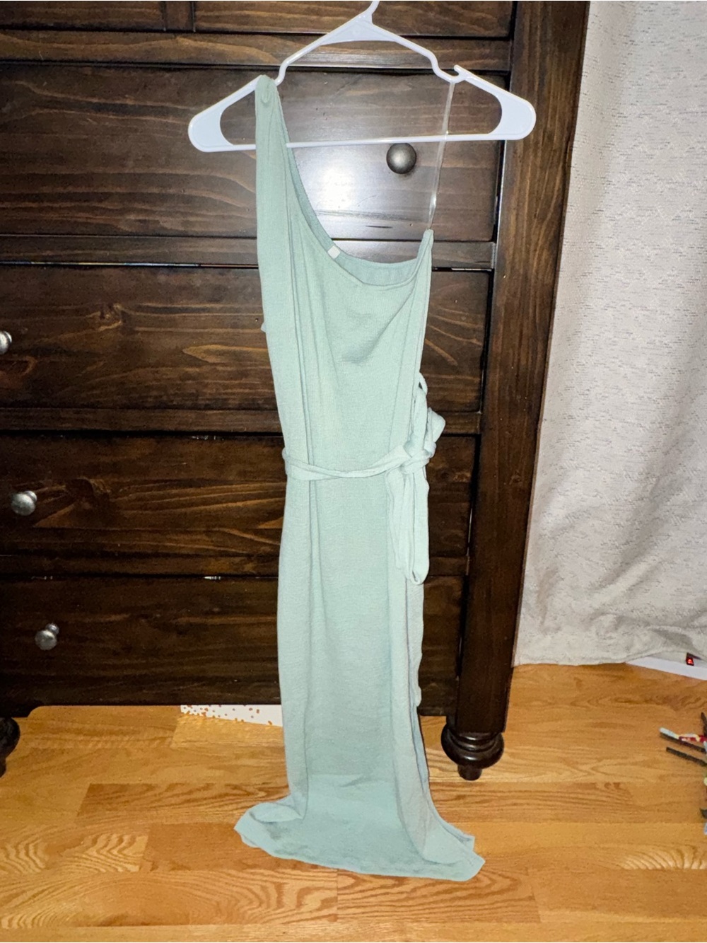 Pinkblush Maternity Sage Green Ribbed Knit Dress